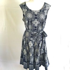 DRESS BARN WOMAN Tie Waist Sleeveless Dress